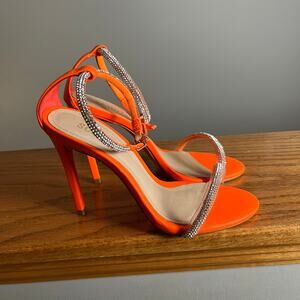 Schutz Fabienne Leather Vinyl Heels Size 6‎ Elegant Fancy Bridal Bachelorette
